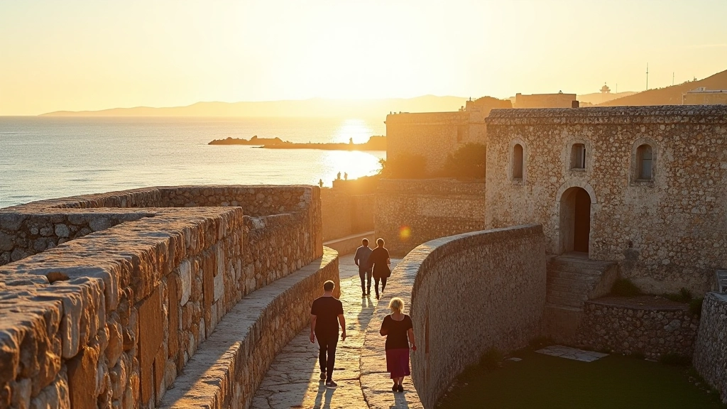 Vista de las murallas coloniales del Castillo San Felipe del Morro con arquitectura histórica